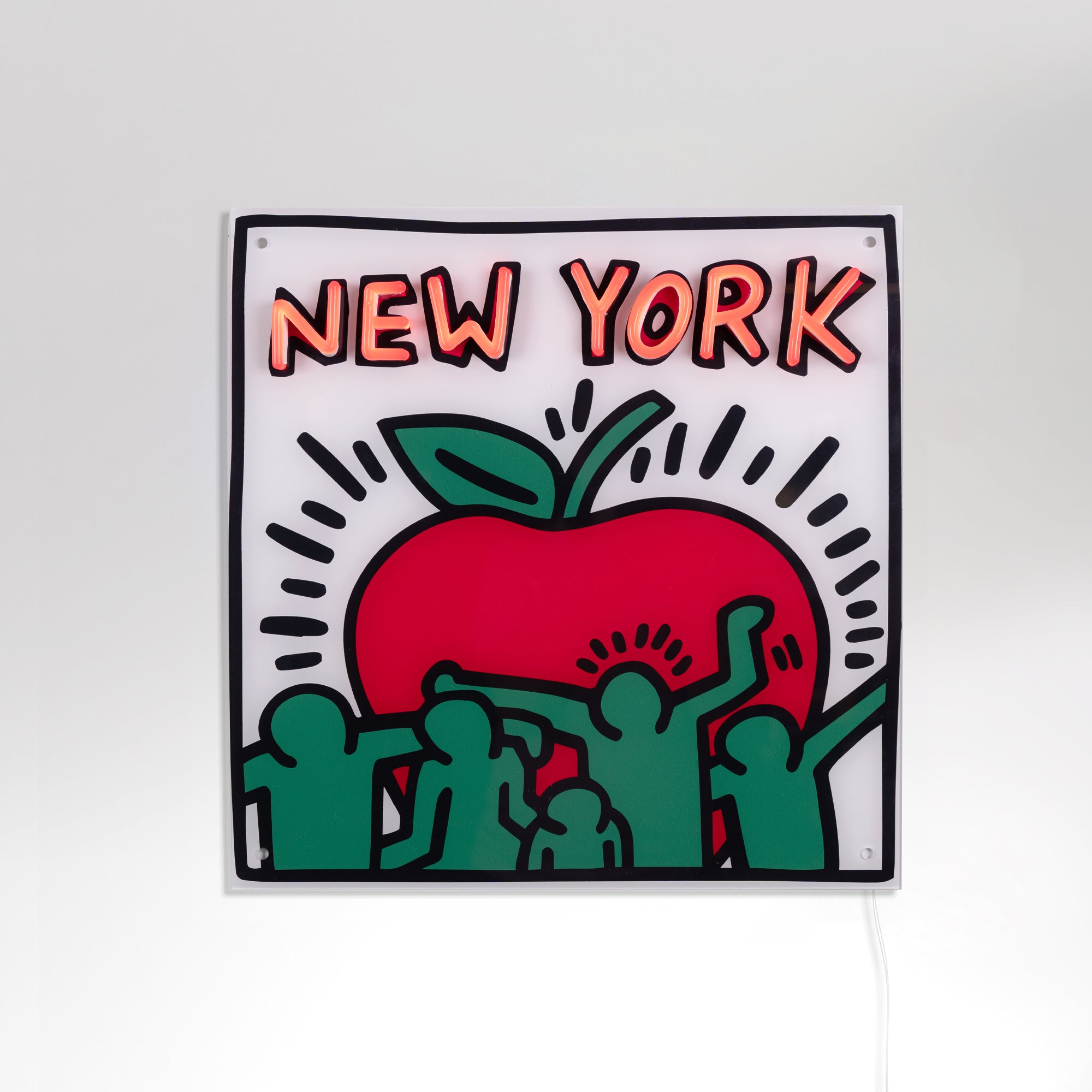 New York Yellowpop x Keith Haring, neon LED sign